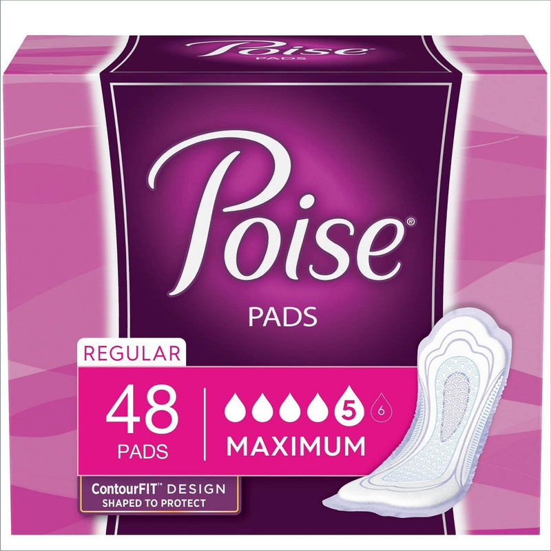 Poise Postpartum Incontinence Pads - Maximum Absorbency - Regular - 48ct