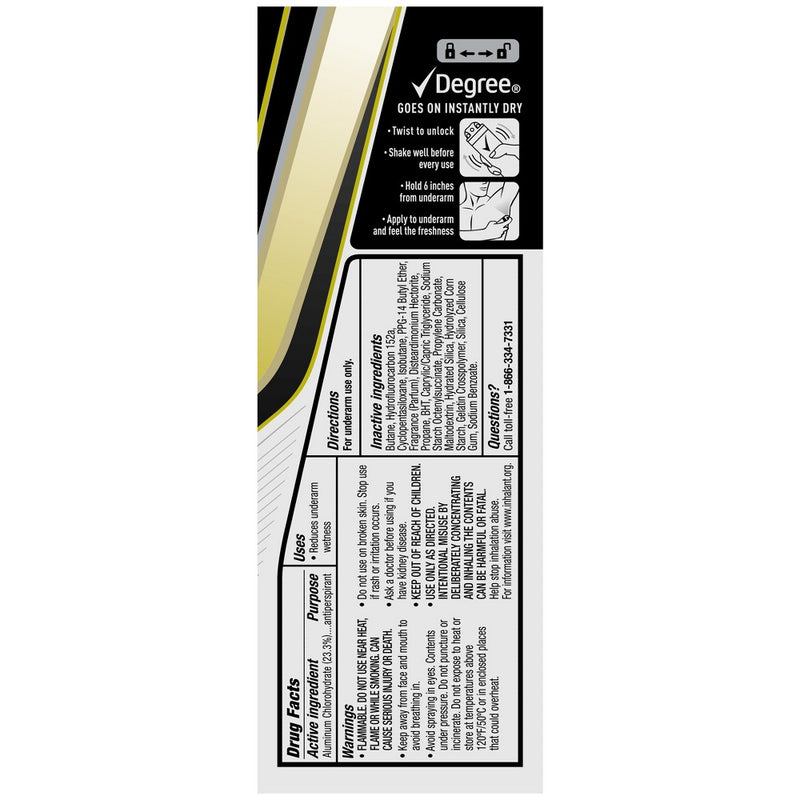 Degree Men Sport Defense Dry Spray Antiperspirant and Deodorant - 3.8oz