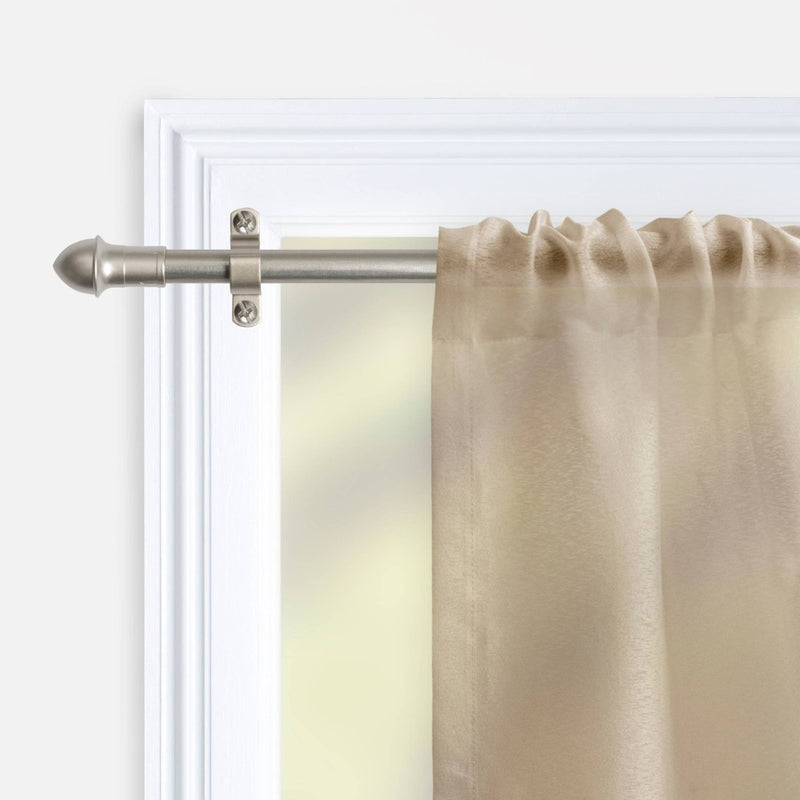 28"-48" Standard Cafe Curtain Rod Nickel - Room Essentials (LOCAL PICKUP ONLY)
