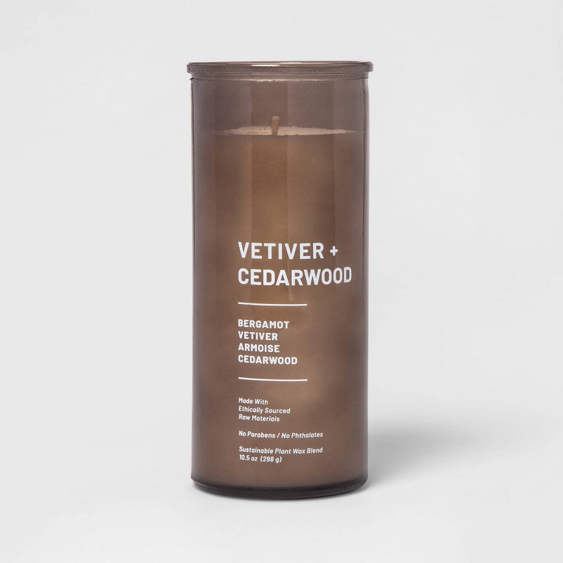 10.5oz Glass Jar Vetiver and Cedarwood Candle - Project 62
