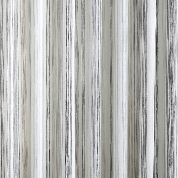 84"x50" Striped Light filtering Curtain Panel Gray - Threshold