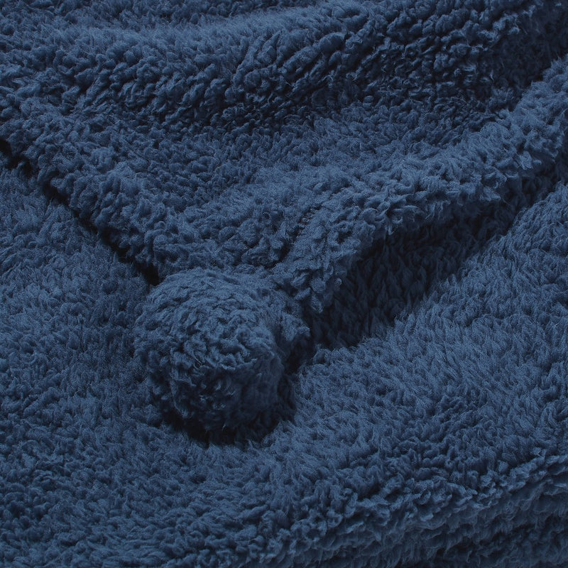 Teddy Bear Plush Throw Navy - Pillowfort