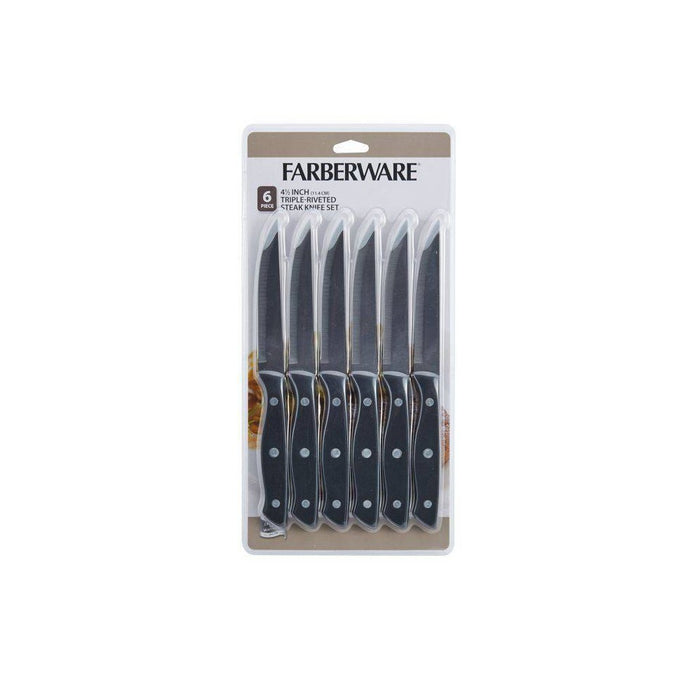 Farberware 6pc Triple Rivet Steak Knife Set