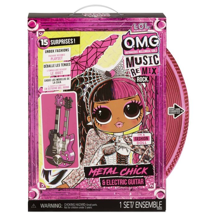 L.O.L. Surprise! OMG Remix Rock Metal Chick and Electric Guitar Fashion Doll