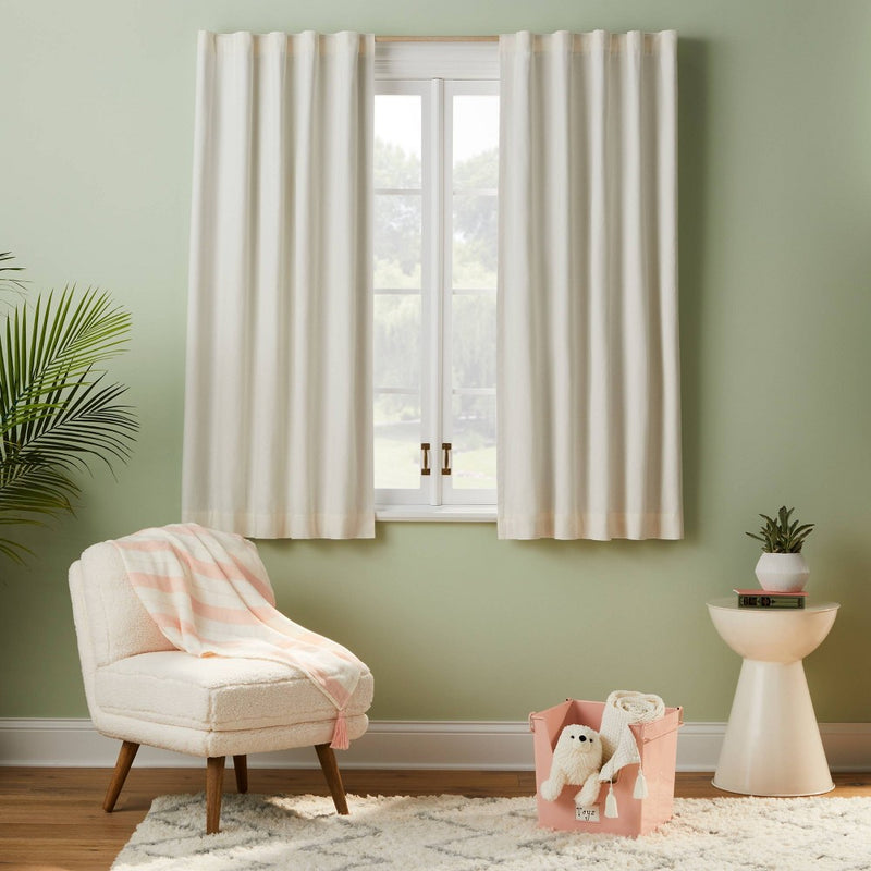 63" Blackout Chambray Cotton Panel Cream - Pillowfort