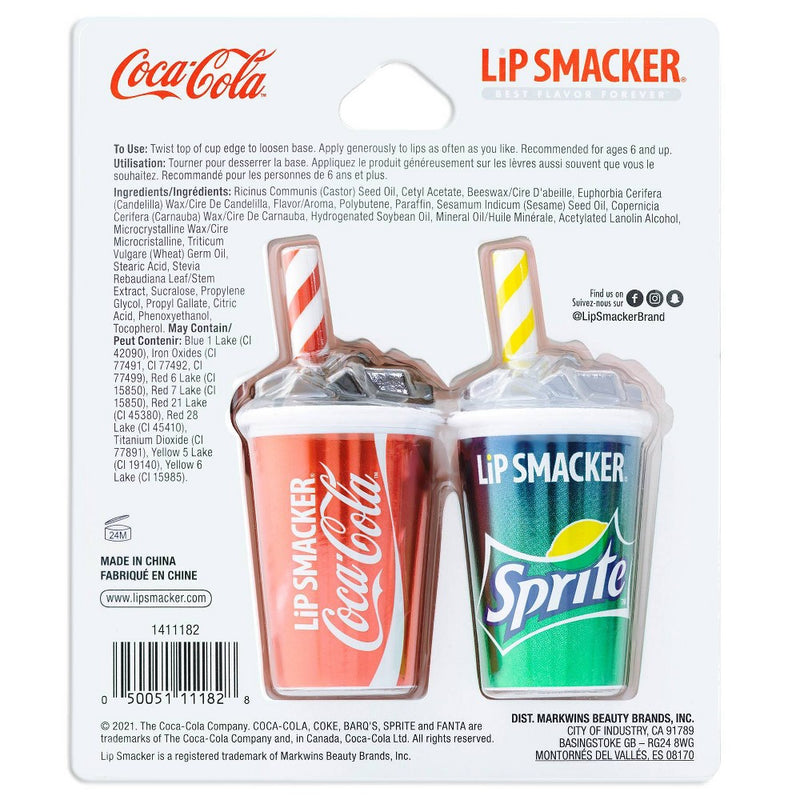 Lip Smacker Beverage Cup Lip Balm - Sprite/Coke - 3pk