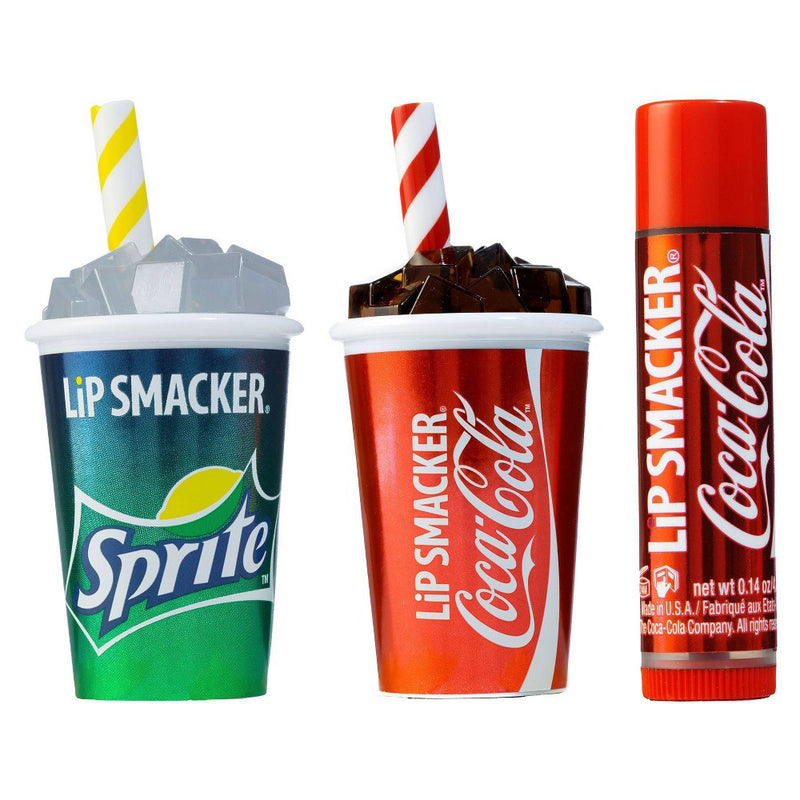 Lip Smacker Beverage Cup Lip Balm - Sprite/Coke - 3pk