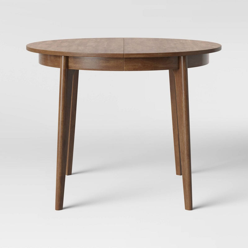 Astrid Mid-Century Round Extendable Dining Table Brown - Project 62 (LOCAL PICKUP ONLY)