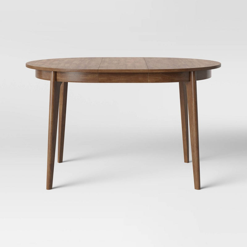 Astrid Mid-Century Round Extendable Dining Table Brown - Project 62 (LOCAL PICKUP ONLY)