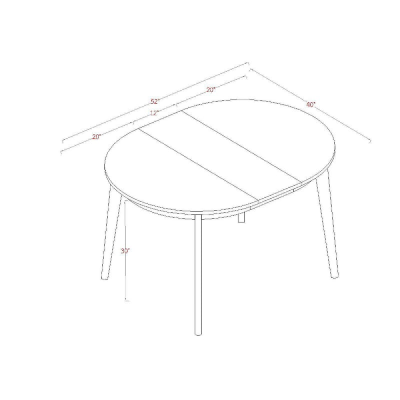 Astrid Mid-Century Round Extendable Dining Table Brown - Project 62 (LOCAL PICKUP ONLY)