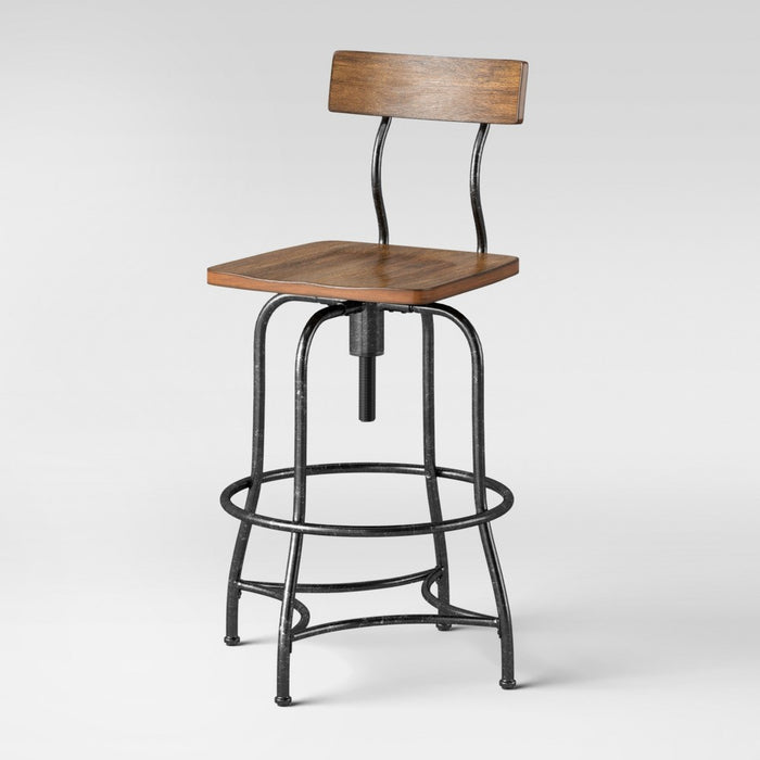 Woodsboro Adjustable Barstool Brown - Threshold (LOCAL PICKUP ONLY)