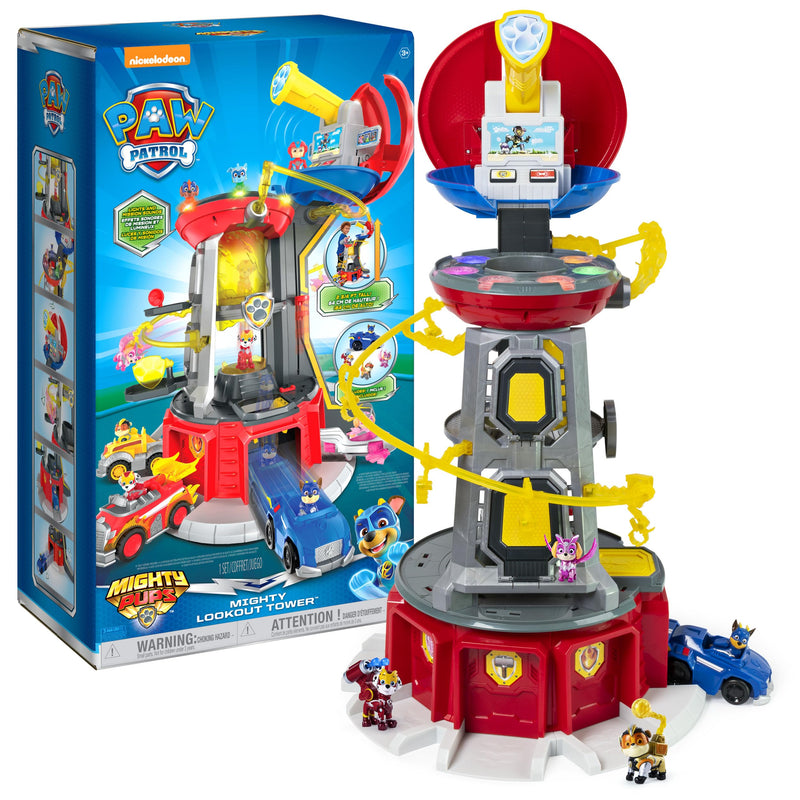 Paw Patrol Mighty Lookout Tower Playset With 4 Figures & Toy Car (LOCAL PICKUP ONLY)