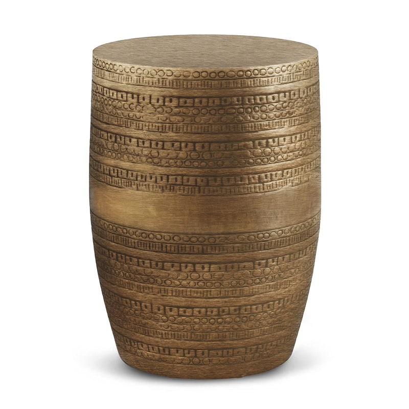 SIMPLIHOME Johnsen Boho 15 Inch Wide Metal Large Accent Side Table In Antique Gold, Fully Assembled, For The Living Room And Bedroom (LOCAL PICKUP ONLY)
