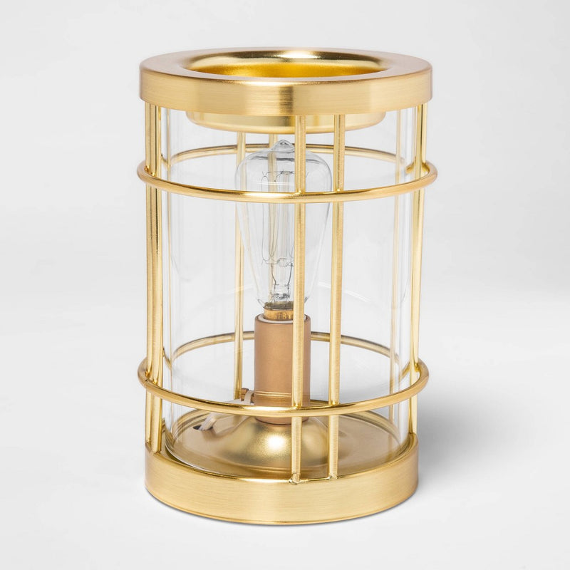 6.5" x 4.5" Edison Bulb Metal Scent Warmer Bronze - Threshold