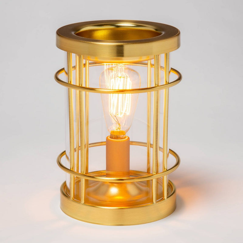 6.5" x 4.5" Edison Bulb Metal Scent Warmer Bronze - Threshold