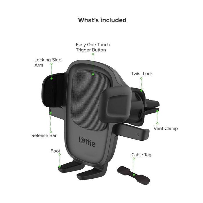 iOttie Easy One Touch 5 Air Vent & Flush Mount - Black *NEW & SEALED*