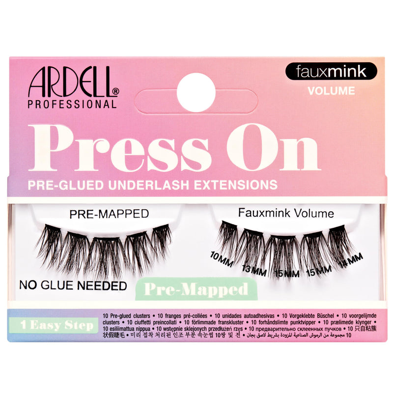 Ardell Press On Lashes Pre-Mapped DIY Lash Clusters - Fauxmink Volume, Pre-Glued Underlash, Easy To Apply False Eyelashes, Eyelash Extensions