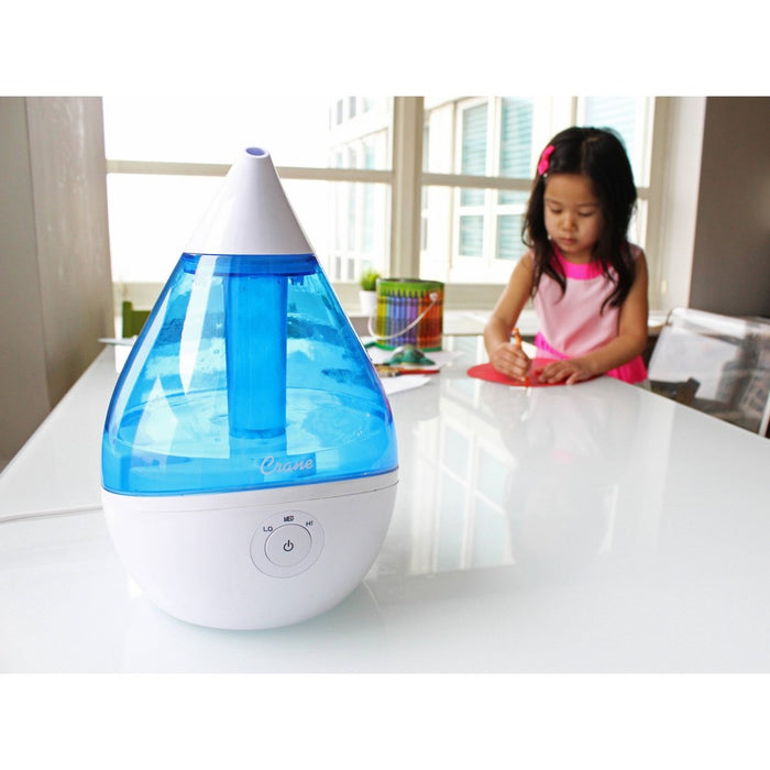 Crane Droplet Ultrasonic Cool Mist Humidifier - Blue/White