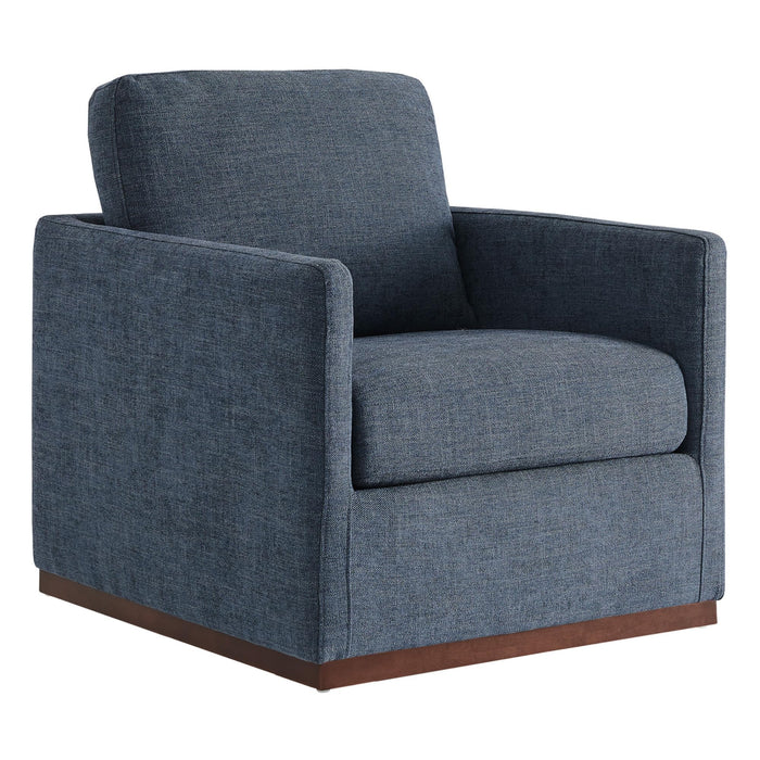 CHITA Swivel Accent Chair, FSC Certified Mid Century Modern Arm Chair For Living Room And Bedroom, Fully Assembled, Blue (LOCAL PICKUP ONLY)