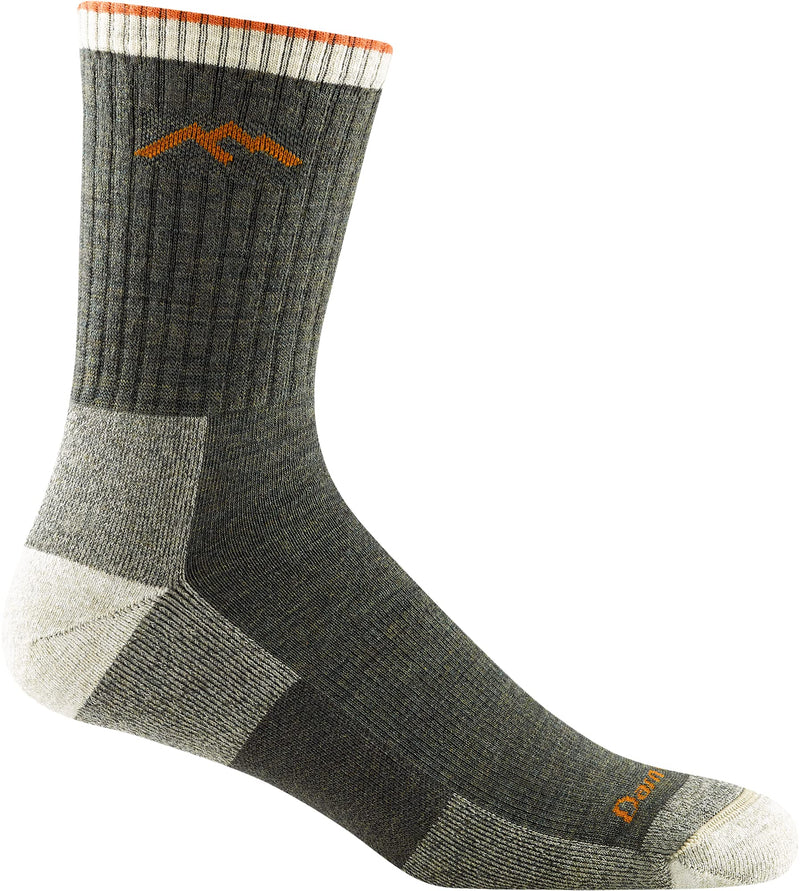 Darn Tough 1466 Men's Merino Wool Micro Crew Cushion Socks, Oatmeal, Medium (8-9.5)