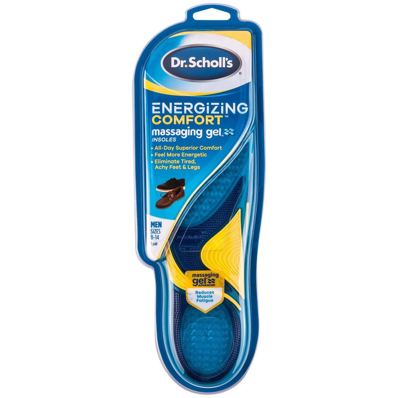 Dr. Scholl's Comfort & Energy Massaging Gel Advanced Insoles- Men Size (8-14)