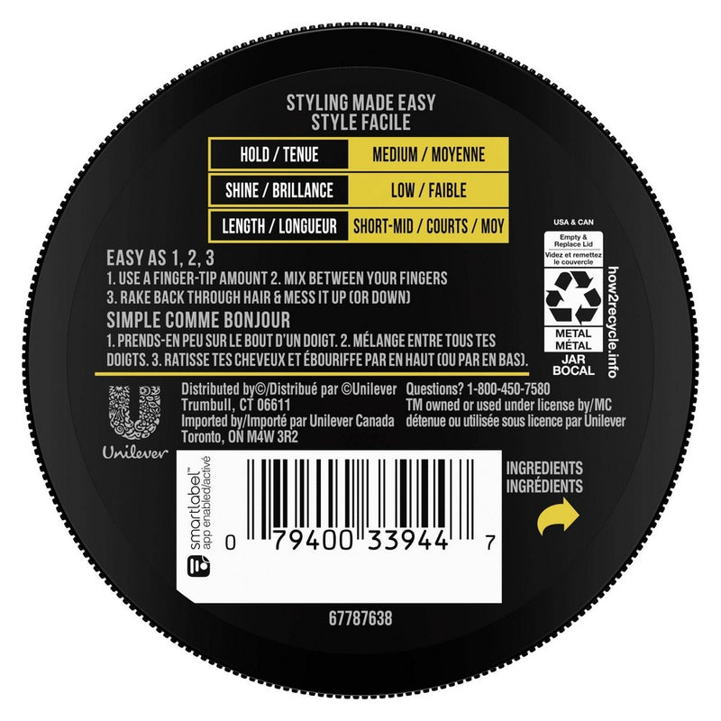 AXE Styling Messy Look Medium Hold Low Shine Flexible Hair Paste - 2.64oz