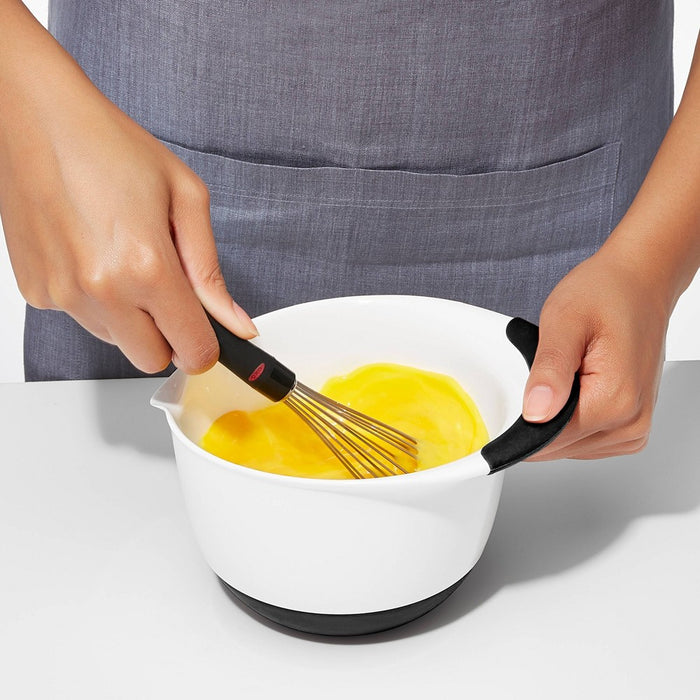 OXO 3pc Plastic Mixing Bowl Set with Black Handles