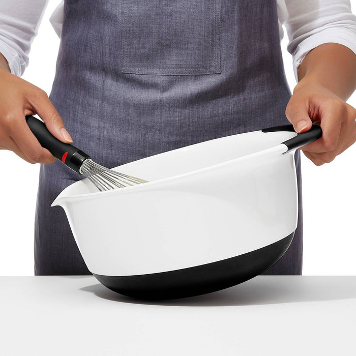 OXO 3pc Plastic Mixing Bowl Set with Black Handles