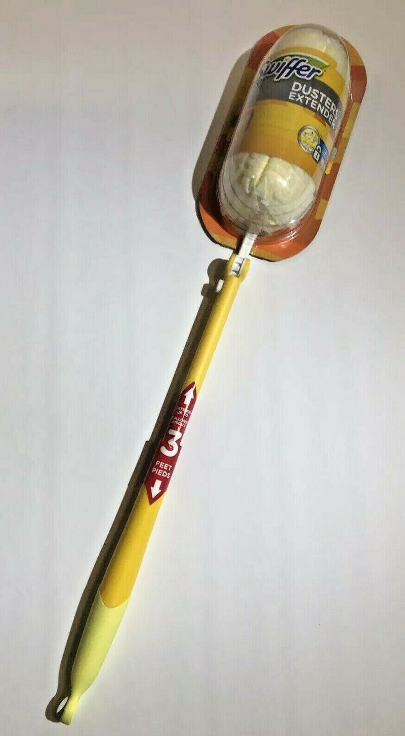 Swiffer Dusters Extendable Handle 3ft Long Dusting Kit 3 Extra Heads Heavy Duty