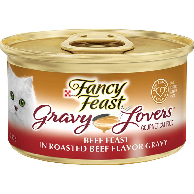 Purina Fancy Feast Gravy Lovers Gourmet Wet Cat Food Beef Feast In Roasted Beef Flavor Gravy - 3oz