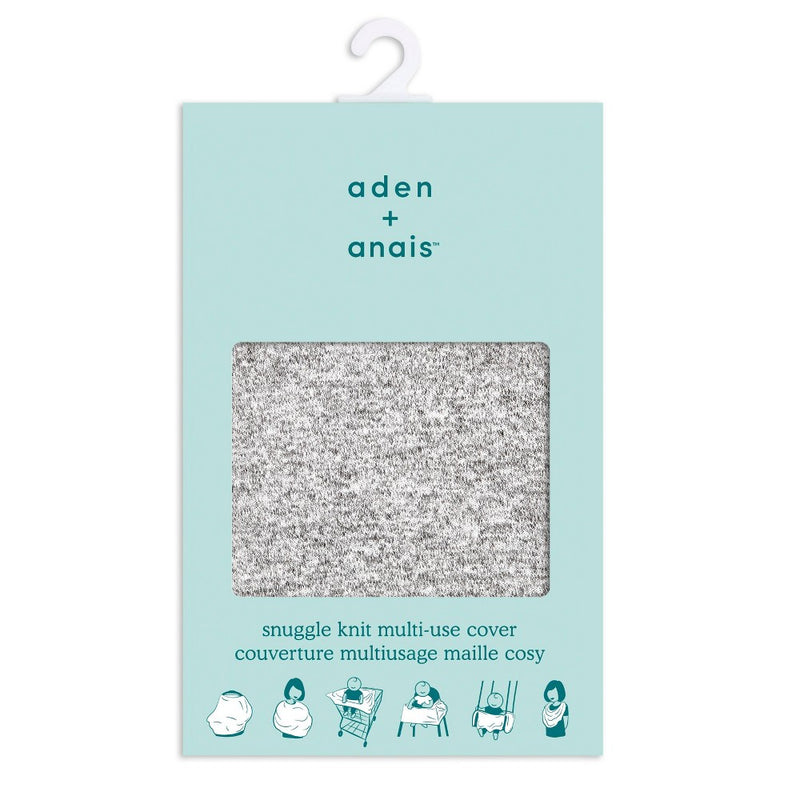 aden + anais Snuggle Knit Multi Use Cover - Heather Gray