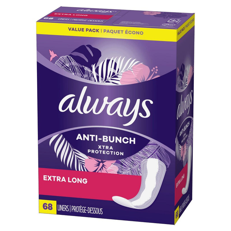 Always Xtra Protection Extra Long Daily Panty Liners - 68ct
