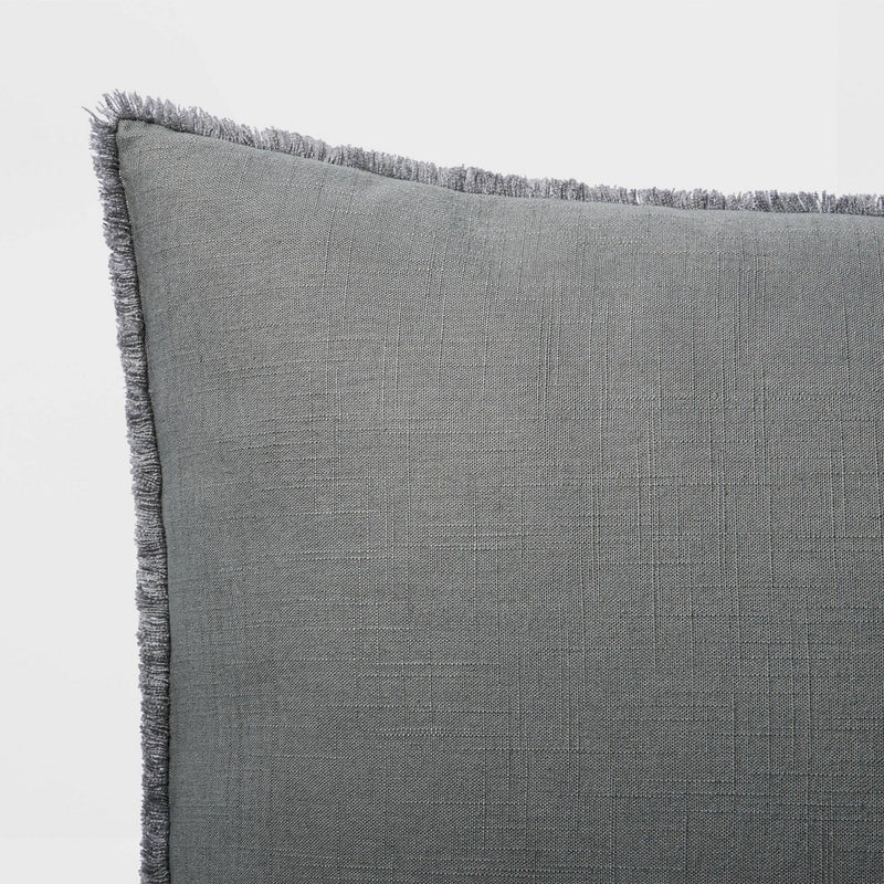 King Euro Heavyweight Linen Blend Throw Pillow Dark Gray - Casaluna (LOCAL PICKUP ONLY)