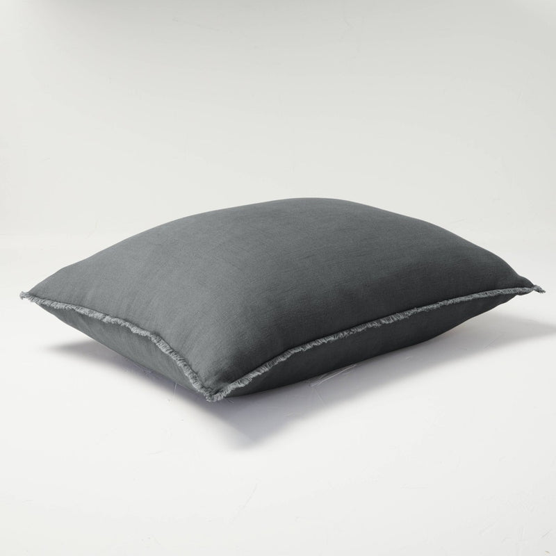 King Euro Heavyweight Linen Blend Throw Pillow Dark Gray - Casaluna (LOCAL PICKUP ONLY)