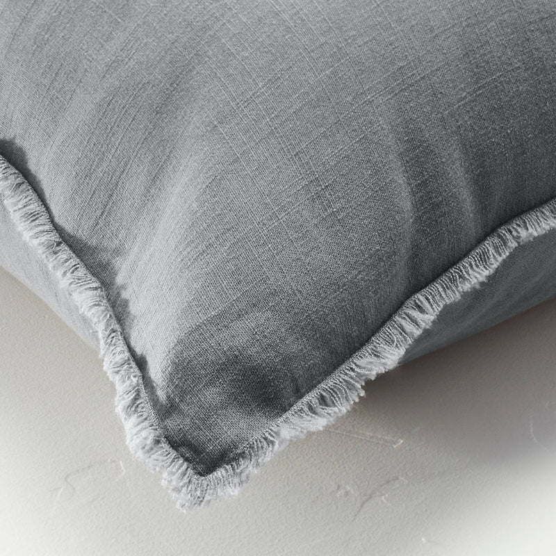 King Euro Heavyweight Linen Blend Throw Pillow Dark Gray - Casaluna (LOCAL PICKUP ONLY)