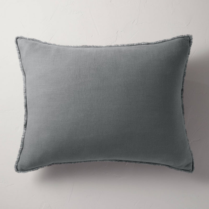 King Euro Heavyweight Linen Blend Throw Pillow Dark Gray - Casaluna (LOCAL PICKUP ONLY)