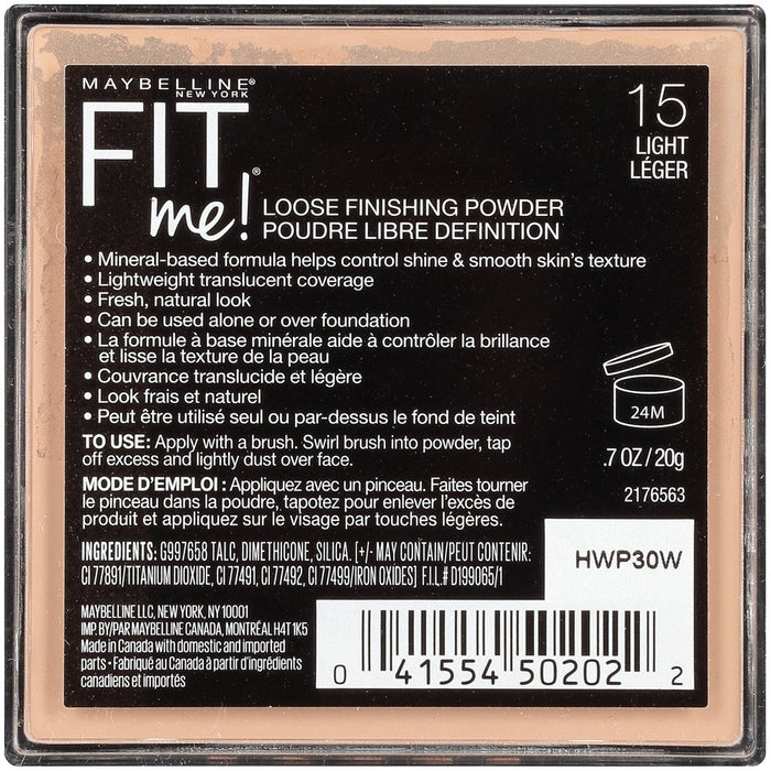 Maybelline Fit Me Loose Powder - 15 Light - 0.7oz