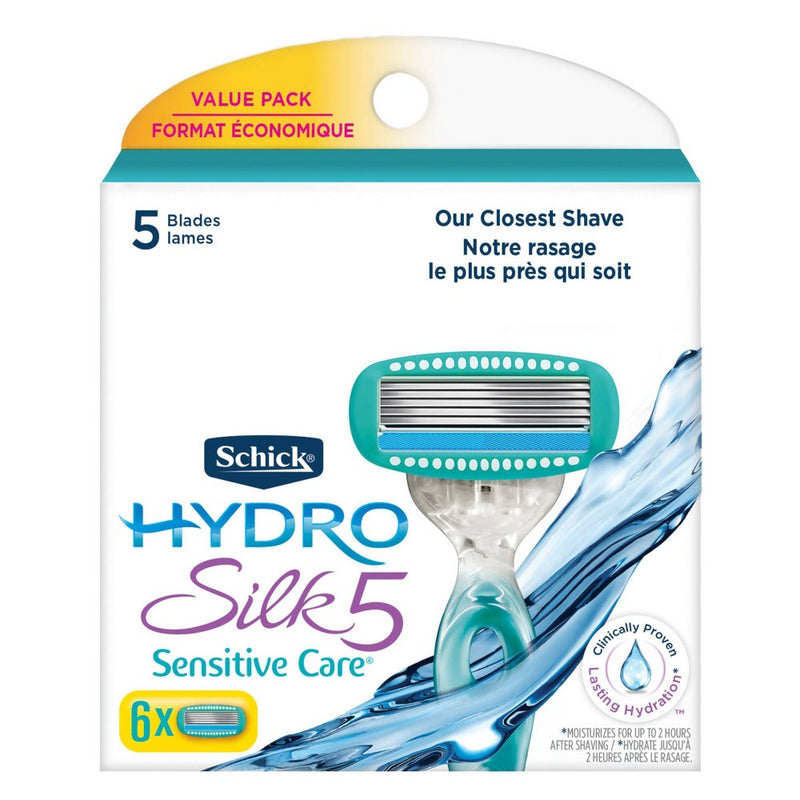 Schick Hydro Silk 5 Sensitive Women's Razor Blade Refills - 6ct