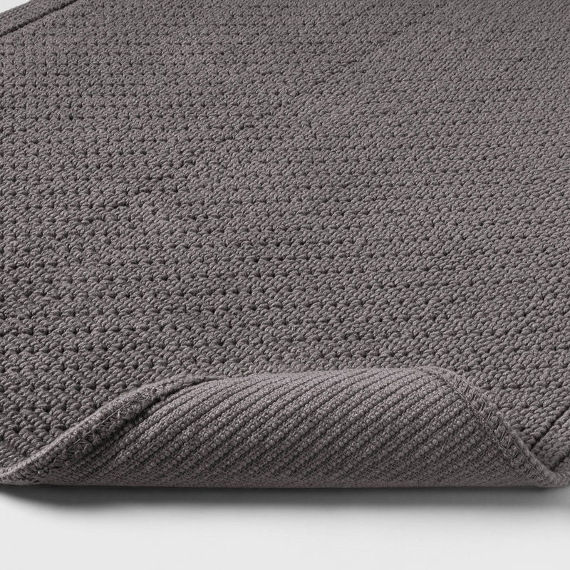 21"x30" Performance Solid Cotton Bath Mat Dark Gray - Threshold
