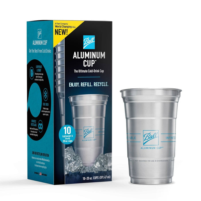 Ball Aluminum Cup Ultimate 100% Recyclable Cold-Drink Cups - 10ct/20oz