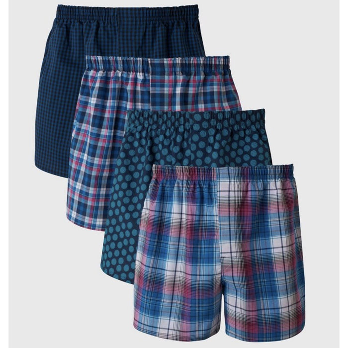 Hanes Premium Men's Stretch Woven Boxer Shorts 4pk - LARGE