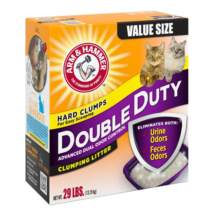 Arm & Hammer Double Duty Advanced Dual Odor Control Clumping Litter - 29lbs (LOCAL PICKUP ONLY)