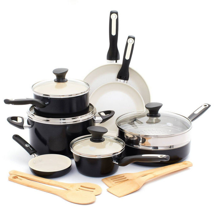GreenPan Rio 16pc Cookware Set Black (LOCAL PICKUP ONLY)