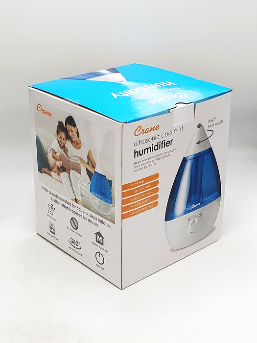 Crane Drop Ultrasonic Cool Mist Humidifier - Blue/White - 1gal