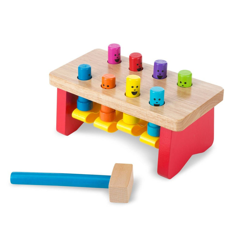 Melissa & Doug Deluxe Pounding Bench Wooden Toy With Mallet