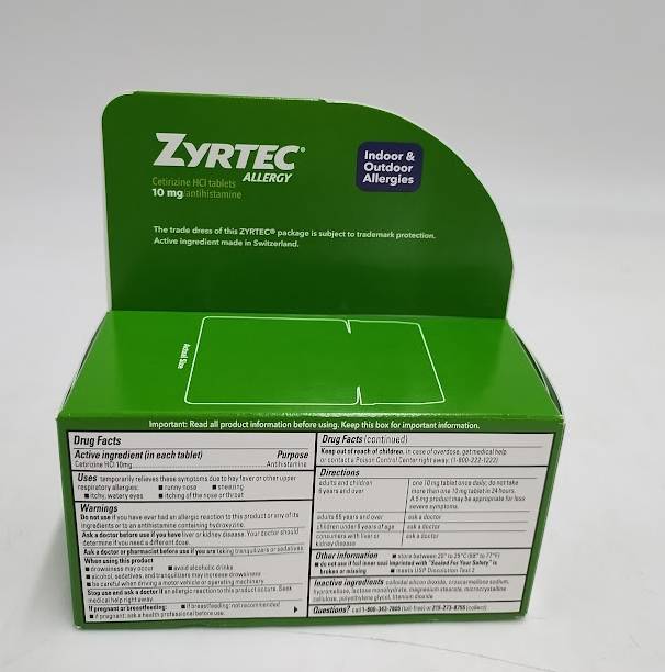 Zyrtec 24 Hour Allergy Relief Tablets - Cetirizine HCl - 90ct EXP 07/2026.
