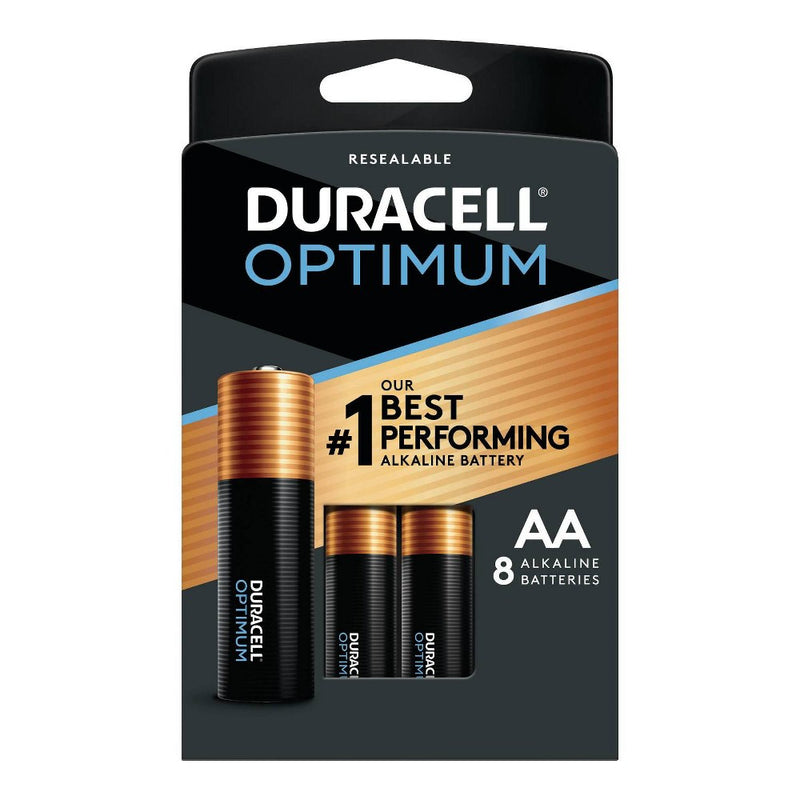 2 PACK!!! Duracell Optimum AA Batteries - 8 Pack Alkaline Battery
