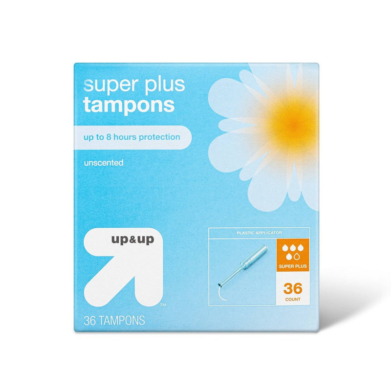 Rounded-Tip Plastic Applicator Unscented Super Plus Tampons - 36ct - up & up