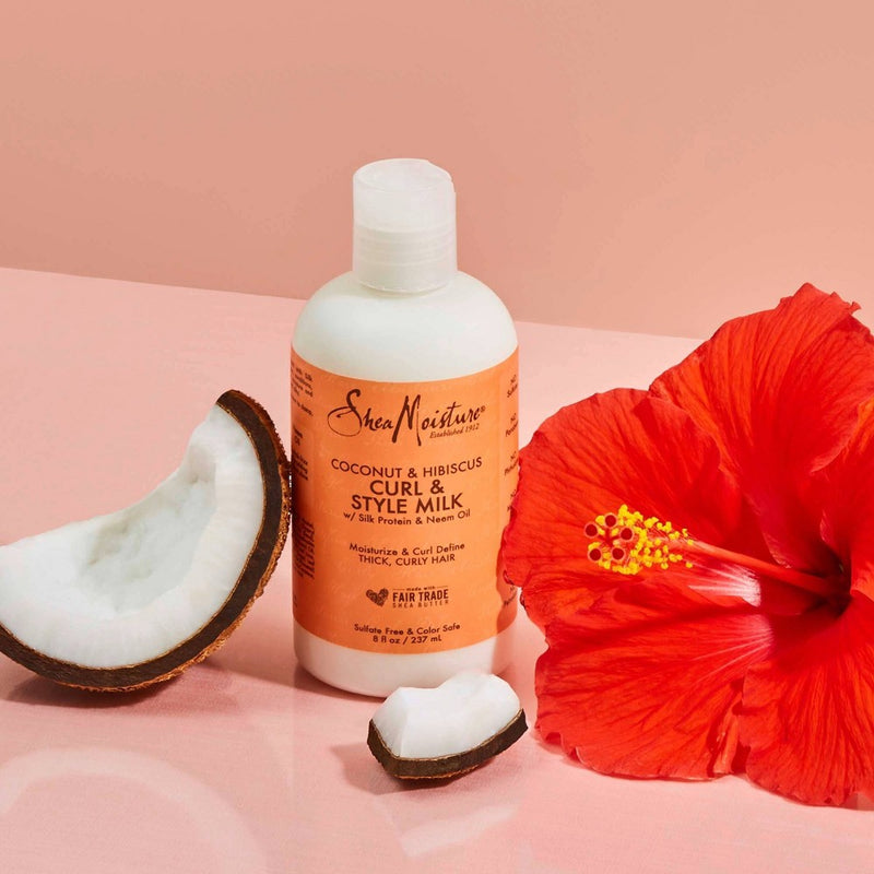 SheaMoisture Curl and Style Milk for Thick Curly Hair Coconut and Hibiscus - 8 fl oz