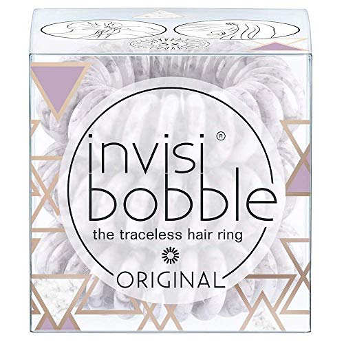 invisibobble Original Traceless Spiral Hair Ties - St Taupez - Marblelous Collection - Strong Elastic Grip Coil Accessories for Women - No Kink, Non Soaking - Gentle for Girls Teens and Thick Hair